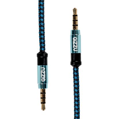 Picture of Gizzu 3.5mm AUX Cable 1.5m - Black/Blue
