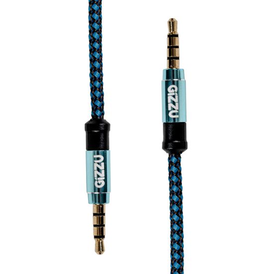 Picture of Gizzu 3.5mm AUX Cable 1.5m - Black/Blue