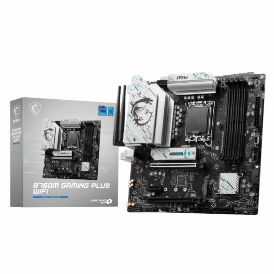 Picture of MSI B760M GAMING PLUS WIFI DDR5 Intel LGA1700 M-ATX Gaming Motherboard