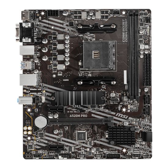 Picture of MSI A520M-PRO AMD AM4 MATX Gaming Motherboard