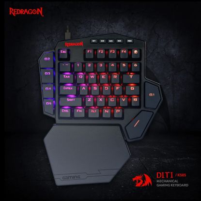 Picture of REDRAGON Diti Elite Pro One-Handed RGB Wireless Mechanical Gaming Keyboard - Black