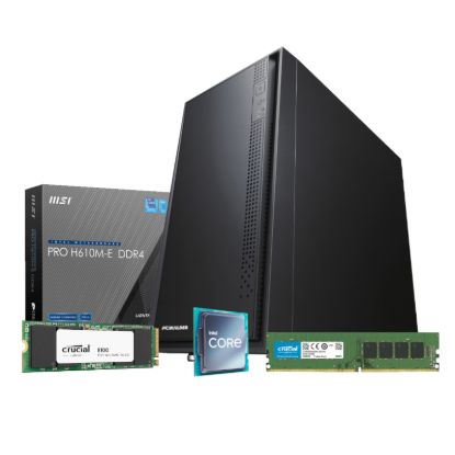 Picture of PCBuilder Intel i3-12100 OFFICE MASTER Core Windows 11 Pro Desktop PC