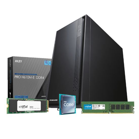 Picture of PCBuilder Intel i3-12100 OFFICE MASTER Core Windows 11 Pro Desktop PC