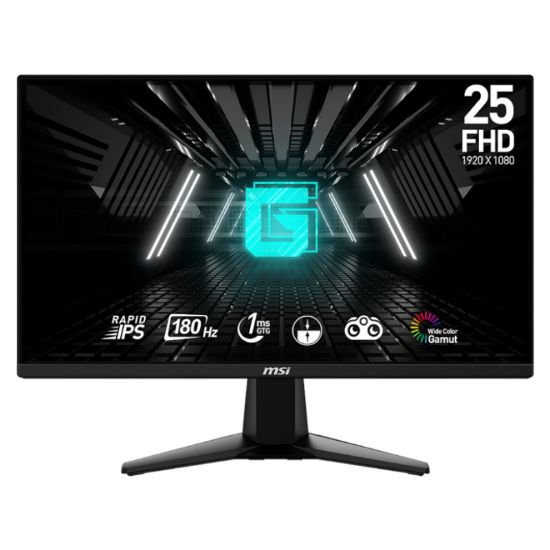 Picture of MSI G255F 25" Gaming Monitor 1920x1080 (FHD) Rapid IPS 1ms 180Hz Adaptive Sync HDMI Displayport Black