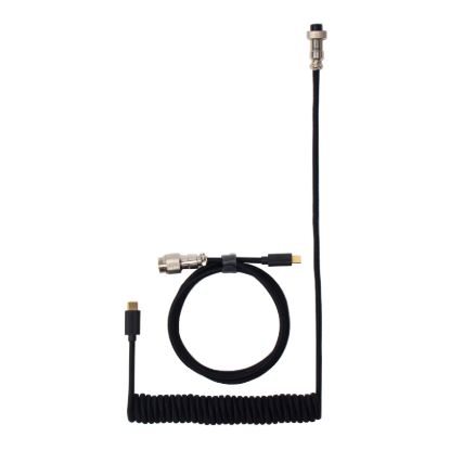 Picture of Keychron Coiled Aviator Cable - Black/Straight