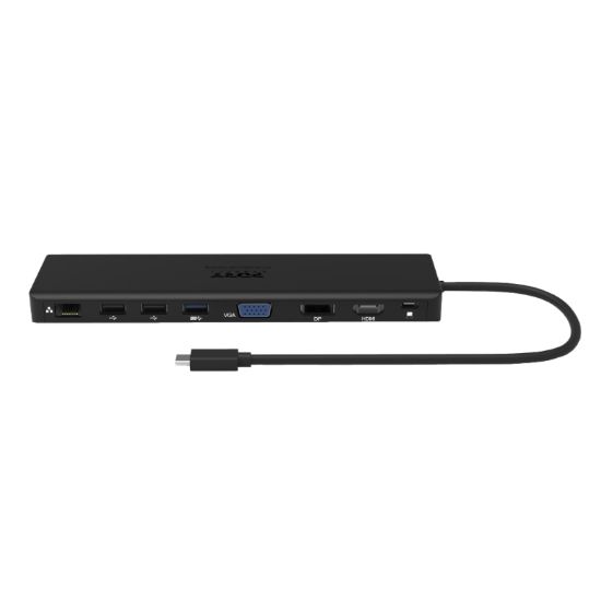 Picture of Port USB Type-C 1 x USB3.1|2 x USB 3.0|2 x USB 2.0|1 xHDMI-DP-VGA| Micro+SD Card Reader|1 x Mini DP|1 x RJ45|1 x Audio-Microphone| PD 100W -Black