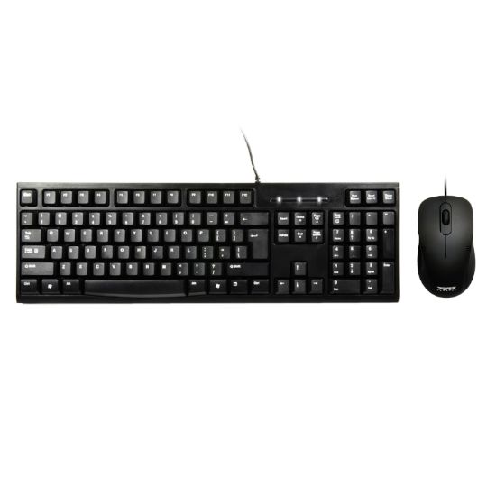 Picture of Port Design COMBO Wired Mouse + Keyboard - Black