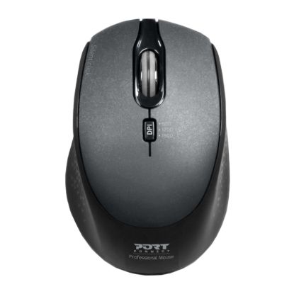 Picture of Port Connect Silent 1600DPI 3 Button Wireless Mouse - Black