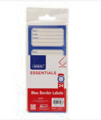 Picture of Marlin Border Labels Blue 24 Labels