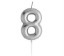 Picture of Casey 10cm Silver Numerical Birthday Candle Nr.8