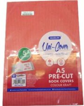 Picture of Marlin Kids A5 Precut Book Cover Red 5 Pack