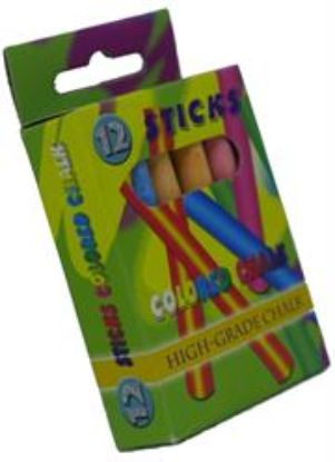 Picture of Brainware Kids Coloured Chalk Pack of 12