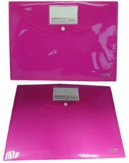 Picture of DLOffice A4 Carry Folder with Press Stud on Flap Pink