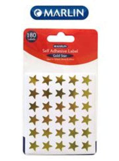 Picture of Marlin Self Adhesive Labels 180 Gold Stars
