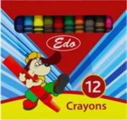Picture of Edo Wax Crayons 8mm Pack Of 12