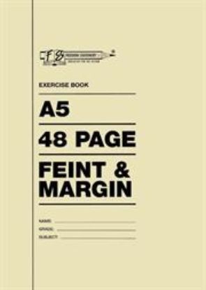 Picture of Freedom A5 48 Pages Exercise Book Feint And Margin 5 Pack
