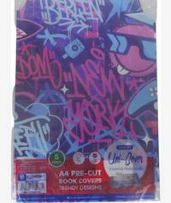 Picture of Marlin A4 Graffiti Precut Book Covers 5 Pack