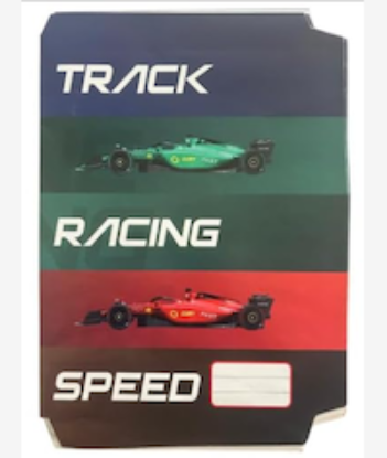 Picture of Marlin A4 PreCut Book Covers F1 Track Racing 5pack