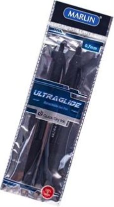 Picture of Marlin Ultraglide Retractable Ballpoint Pen Black 2 Pack