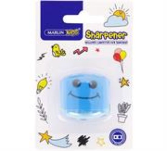 Picture of Marlin Kids 2 Hole Sharpener With Container Blue