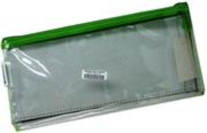 Picture of Marlin Clear PVC 23cm Pencil Bag Green Zip 23cm x 11cm