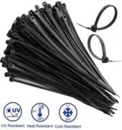 Picture of Noble 2.5 x 100mm Pack of 100 Black Nylon Cable Ties