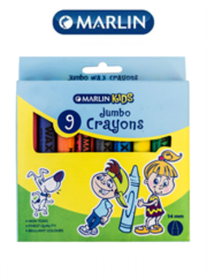 Picture of Marlin Kids Jumbo Wax Crayons 14mm