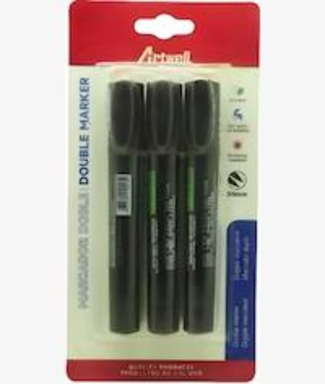 Picture of Artwell 3 Pack Permanent Double Black Marker