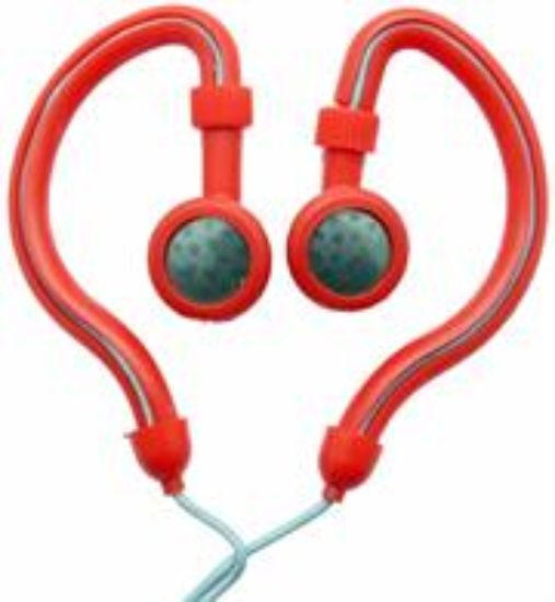 Picture of Geeko Hook On Stereo Earphones Red