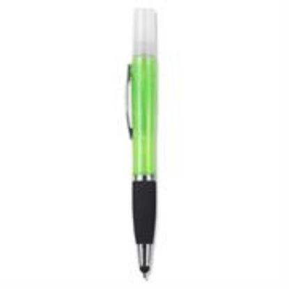Picture of Geeko 3-in-1 Sanitizer Spray Stylus and Blue Ink Pen Green