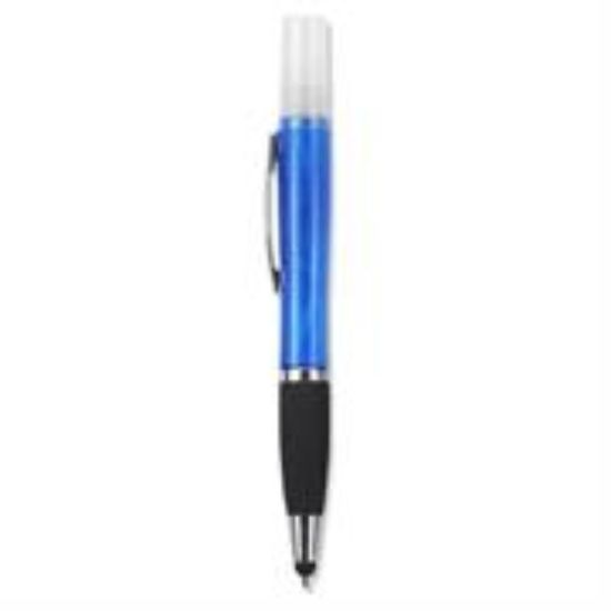 Picture of Geeko 3-in-1 Sanitizer Spray Stylus and Blue Ink Pen Blue