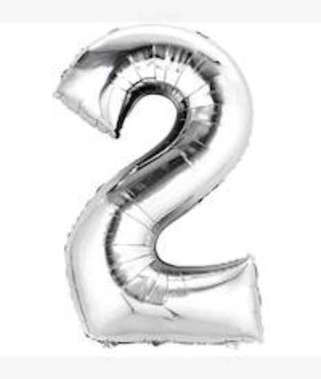 Picture of Casey 102cm Silver Balloon Number 2