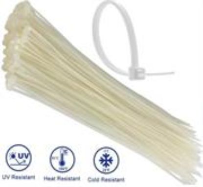 Picture of Noble Nylon Cable Ties 3.6 x 200mm Pack of 100 White