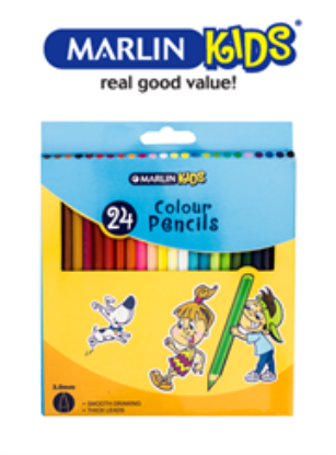 Picture of Marlin Kids Long 24 Pack Colour Pencils
