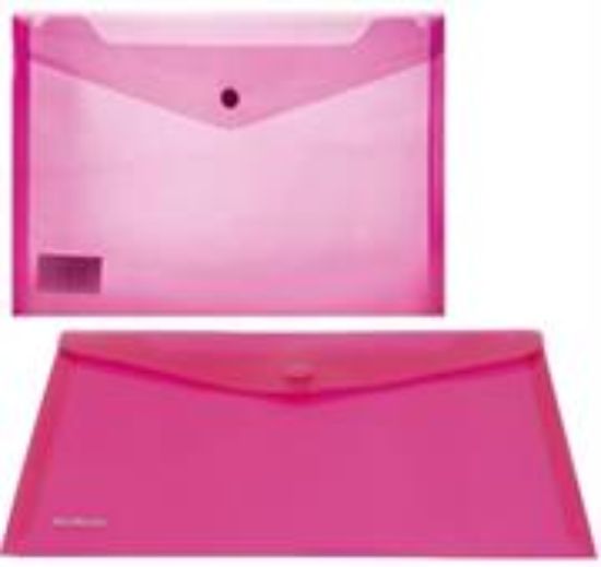 Picture of Marlin A4 Pink Carry Folder with Stud
