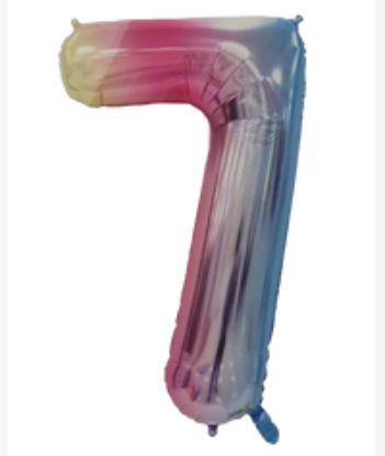 Picture of Casey 102cm Rainbow Balloon Number 7