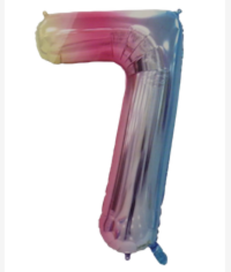 Picture of Casey 102cm Rainbow Balloon Number 7