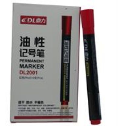 Picture of DLOffice Permanent Markers Pack of 10 Red
