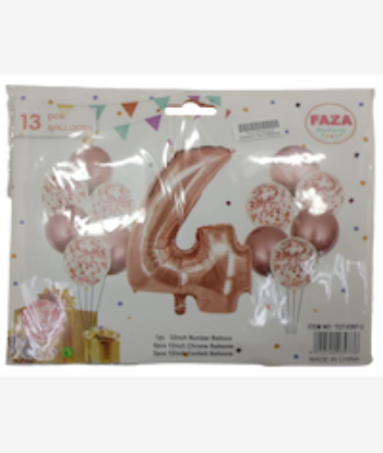 Picture of Casey 13pc Rose Gold and White Balloon Set Nr 4