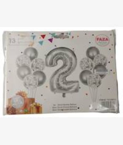Picture of Casey 13pc Silver and White Balloon Set Nr 2