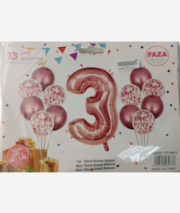 Picture of Casey 13pc Rose Gold and White Balloon Set Nr 3