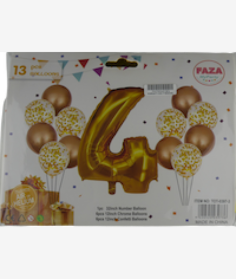 Picture of Casey 13pc Gold and White Balloon Set Nr 4
