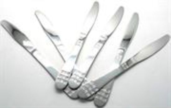 Picture of Casey Catering 6 Piece Stainless Steel Dinner Knives Set Square Design