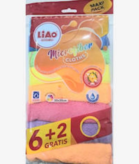 Picture of Casey 8 Pack Microfiber 30x30cm Assorted Cleaning Cloths
