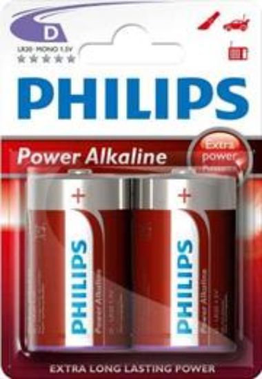 Picture of Philips Power Alkaline Battery LR20P2B 2 X D Alkaline