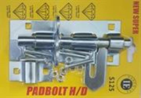 Picture of Noble Lockable Pad Bolt latch 125mm Zinc Plated
