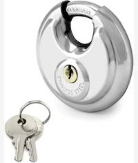 Picture of Noble 60mm Stainless Steel Disc Padlock
