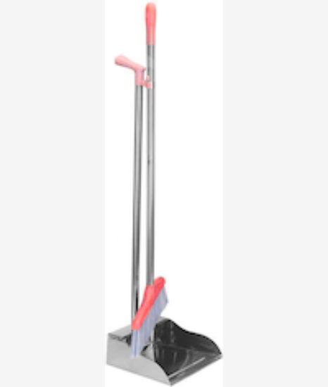 Picture of Casey Long Standing Dustpan And Broom Set Red