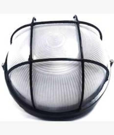 Picture of Noble Pays Round Bulkhead Light Fitting Large Black