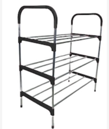 Picture of Nordic Black Wind Cross 3 Tier 12 Shoe Steel Rack